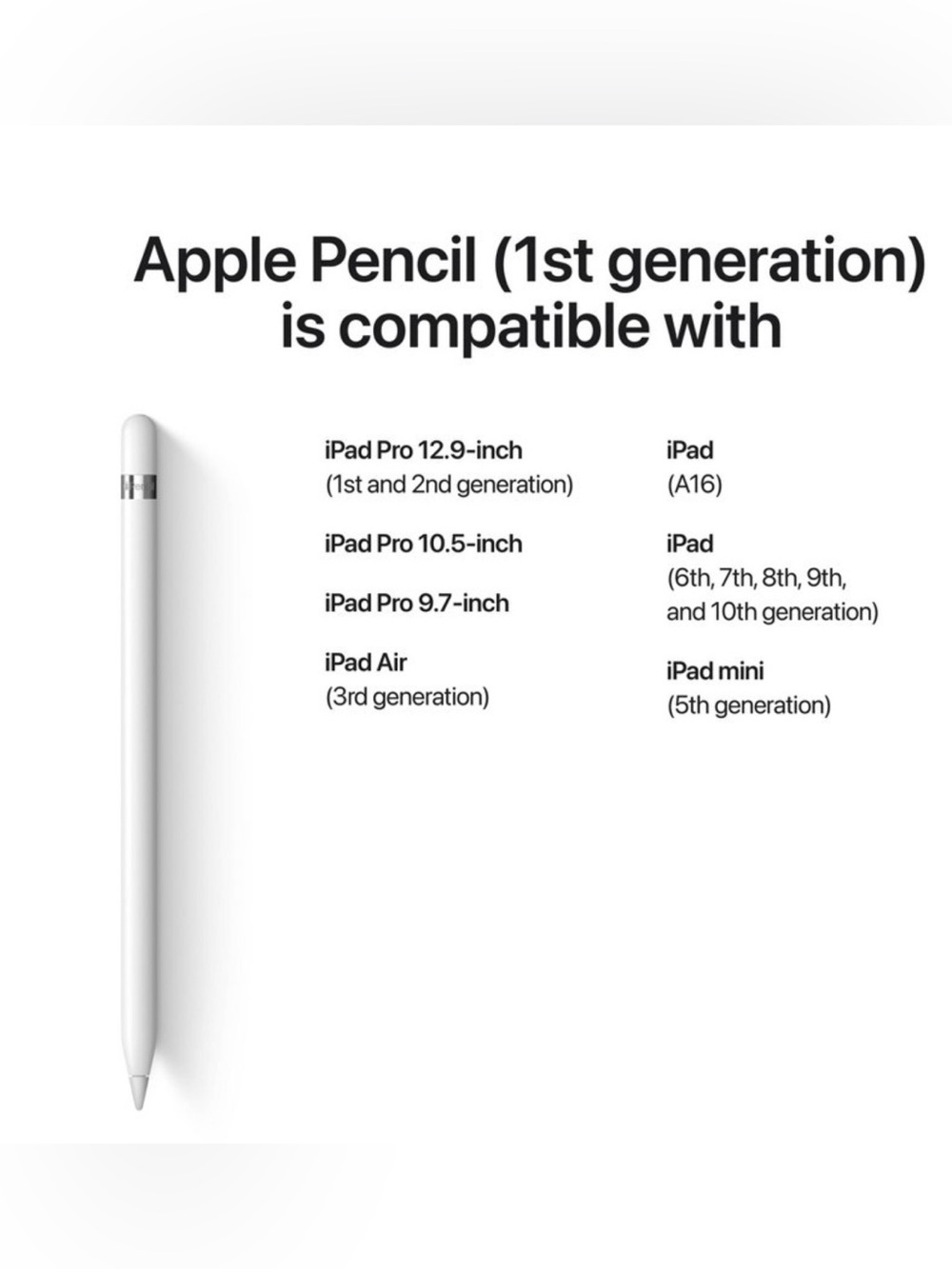 NEW Apple Pencil (1st Generation) - White Stylus 🖤